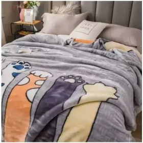 تصویر پتو دو نفره گربه 