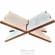 تصویر رحل قرآن ام دی اف سفید محکم 