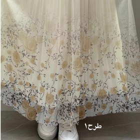 تصویر دامن دورو طرح دار 