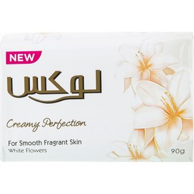 تصویر صابون مدل گل های سفید 90 گرمی لوکس 