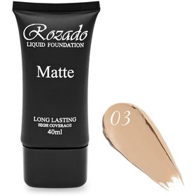 تصویر کرم پودر مدل Matte حجم 40 میلی لیتر رزآدو 03 Rozado Matte Foundation 40 ml