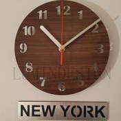 تصویر ساعت دیواری با تیکت نیویورک 