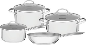 تصویر Tramontina Una 7 Pieces Stainless Steel Cookware Set with Tri-ply Bottom - ارسال 15 الی 20 روز کاری 