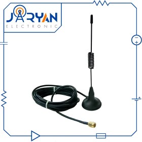 تصویر آنتن جی اس ام فنری با کابل 3 متری (GSM Antenna) 