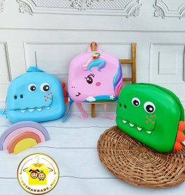 تصویر کوله پشتی بچگانه طرح دایناسوری و تکشاخ مناسب مهد وارداتی 258 Fantasy backpack suitable for kindergarten and preschool