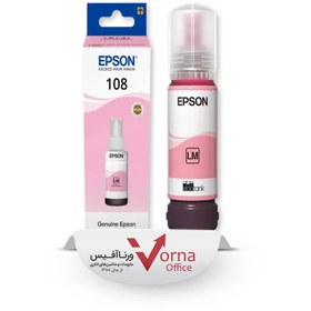 تصویر جوهر اورجینال EPSON مدل 108 رنگ Light Magenta 