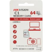 تصویر کارت حافظه microSDHC هایک ویژن مدل C1 کلاس UHS-I سرعت 120MBps ظرفیت 64 گیگابایت 