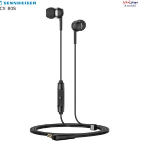 تصویر هدفون سیمی سنهایزر با میکروفون مدل Sennheiser CX 80S Sennheiser Cx 80S In-Ear Cx 80S Earphone With Mic - Black, Wired