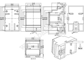 تصویر جعبه ریلی Rail Box سفید سایز 87x53x60mm 