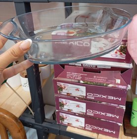 تصویر تابه مرغ خوری مکزیکو جنس بلور سایز متوسط 