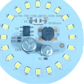 تصویر چیپ ال ای دی DOB گرد 15 وات 220ولت سفید تایوانی 