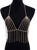 تصویر سوتین زنجیری فانتزی آویز دار استیل 