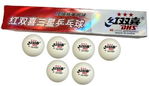 تصویر توپ پینگ پنگ DHS ۳ ستاره بسته ۶ عددی 