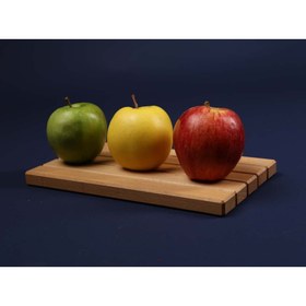 تصویر تخته سرو چوبی یک نفره، مدل روشا خود رنگ - 4 عدد serving board-006