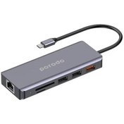 تصویر هاب 9 پورت پرودو Porodo 9in1 USB-C Hub Type-C 