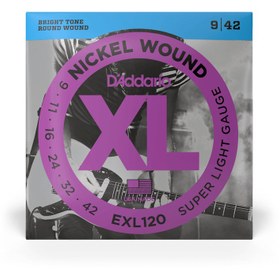 تصویر سیم گیتار الکتریک D’Addario XL NICKEL 9-42 