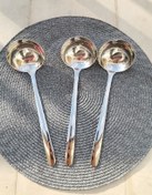 تصویر ملاقه استیل یونیک مدل ماینز ناخنی دونا ضدزنگ - متوسط / دونا 