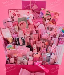 تصویر پک کادویی دخترانه آرایشی و بهداشتی بزرگ صورتی 