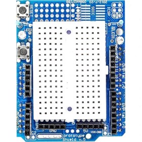 تصویر شیلد پروتوتایپ آردوینو Uno همراه با برد بورد 
