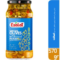 تصویر ترشی یونانی اصالت ۵۷۰ گرم مخلوط زیتون و فلفل دلمه 