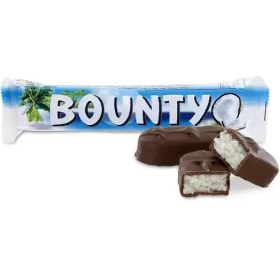 تصویر شکلات مغزدار نارگیلی بونتی 57 گرمی – بسته 24 عددی Bounty Coconut Milk Chocolate Bar 57g Box 24 Pcs