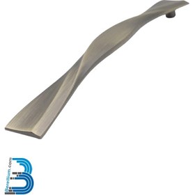 تصویر دستگیره کابینتی زاماک (سربی) دو پیچ طرح شکلاتی مدل B317 - 256 / زیتونی مات Golden Zamak Cabinet Handles