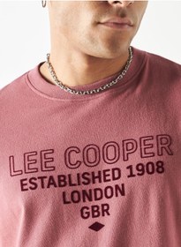 تصویر تی‌شرت با یقه گرد و شعار برند lee cooper Slogan Crew Neck T-Shirt