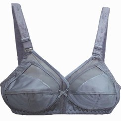 تصویر سوتین پرلون بالا شیشه ای بدون فنر ژوبین کد G4009 رنگ طوسی 