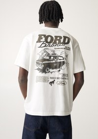 تصویر تی‌شرت با طرح فورد برانکو برند PullAndBear Ford Bronco baskılı t-shirt