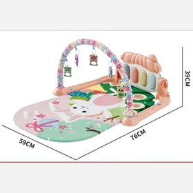 تصویر تشک بازی موزیکال پیانو دار طرح خرگوش 