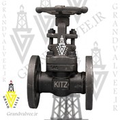 تصویر کد:1004 شیر فلکه کشویی "1/4 1 اینچ کلاس 150 فولاد فورج GATE VALVE 1 1/4" #150 A105 WCB