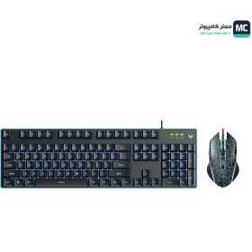 تصویر ماوس و کیبورد با سیم گیمینگ رپو مدل وی 100 اس V100S Backlit Gaming Keyboard & Optical Gaming Mouse