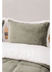 تصویر ست پتو دو نفره - سبز زیتونی برند favora Comforter Double Blanket Set - Çağla Yeşil