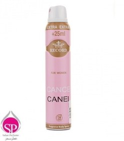 تصویر اسپری دئودورانت زنانه Cance Canel حجم 225میل رکورد Record Cance Canel Deodorant For Women 225ml