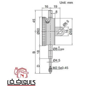 تصویر ساعت اندیکاتور کورس 10 میلی متری اینسایز (Insize) مدل 10-2318 