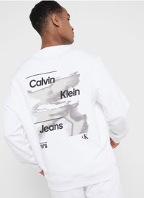 تصویر سویشرت لوگو برند calvin klein jeans 