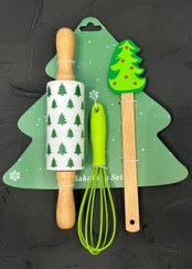 تصویر ابزار آشپزخانه کاج 3 تیکه کریسمسی کد 388-7 