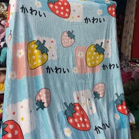 تصویر پتو ژله ای یک نفره طرح توت فرنگی Bus