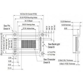 تصویر ال سی دی کارکتری 4 در 16 آبی lcd4*16 blue