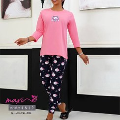 تصویر مکسی ست با شلوار لوسیفر کد 1812 