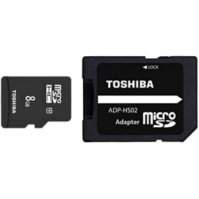 تصویر کارت حافظه microSD توشیبا M302- EA MicroSDXC UHS- I Card ظرفیت 8 گیگابایت بهمراه آداپتور M302- EA MicroSDXC UHS- I Card 8GB