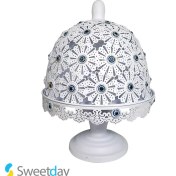 تصویر ظرف کاپ کیک فلزی پایه دار بزرگ 