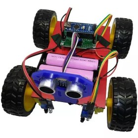 تصویر کیت رباتیک آوات روبو مدل ربات مسیریاب با قابلیت دور شونده از موانع 