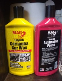 تصویر پولیش و واکس رنگی MAG Liquid Carnauba car Wax & Polish 