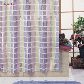 تصویر پرده حمام 180 × 200 رزین تاژ طرح Aqua Stripe ا Rezin Taj 200 x 180 Aqua Stripe Shower Curtain Rezin Taj 200 x 180 Aqua Stripe Shower Curtain