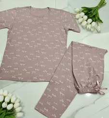 تصویر ست پنبه پاپیونی - صورتی 