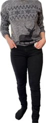 تصویر شلوار جین مشکی ذغالی زنانه men's and women's Charcoal Black Jeans for Skinny Ladies and Girls - Custom Design for the Skinny Body