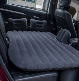 تصویر تشک بادی خودرو همراه با پمپ باد فندکی 