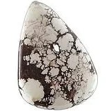 تصویر نگین هولیت خوش‌نقش (Howlite Cabochon) 