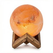 تصویر آباژور سنگ نمک کلکسیونی مدل گوی غروب خورشید (کد97) 